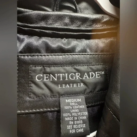 Vintage Centigrade Long Leather Jacket Rn 81893 - Picture 4 of 6